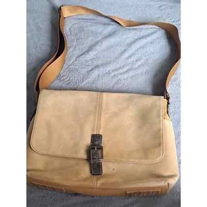 Boconi tan nubuck & leather messenger laptop bag w/Shoulder bag - Picture 1 of 13
