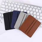 Women's Solid Color Ultra-thin Mini Card Holder Unisex PU Leather Card Bag EI