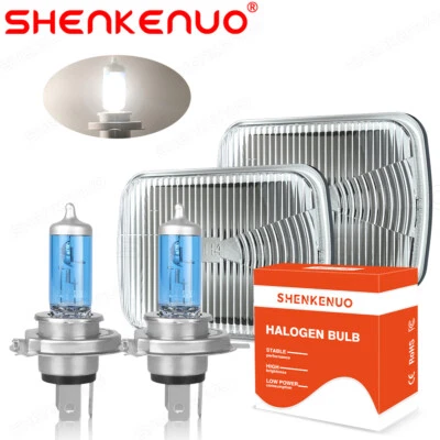 适用于庞蒂亚克凤凰 1977 - 84 对 7x6 英寸方形卤素车头灯 高/低光 4200K — 第 1/4 张图片