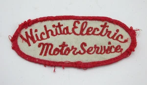 Vintage Wichita Electric Motor Service Patch Employee Uniform 1950s 1960s Kansas - Picture 1 of 3