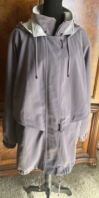 London Harbor by Fleet Street Gray Hooded Water-Resistant Raincoat XL - Image 1 of 3