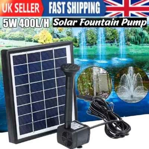 Solar Panel Powered Water Feature Pump Garden Pool Pond Fish Aquarium Fountain - Picture 1 of 22