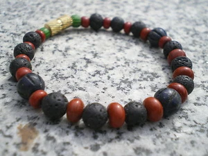 1 Herrenarmband aus Jaspis, Lava und Lapislazuli!! "BRAVA ARMBAND" - Bild 1 von 1