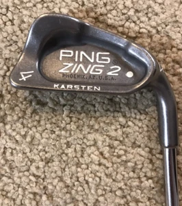 Ping Zing 2, 4 Iron White Dot, RH, Right Hand, Karsten Steel Shaft, Needs Grip - Picture 1 of 14