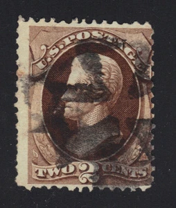 USA #157 gebrauchte große Banknote 2c Jackson Cole #CSS-37 Malteserkreuz Fancy Cancel - Bild 1 von 2