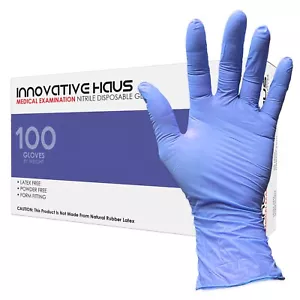 Guanti innovativi Haus grado medico indaco nitrile esame - 100% senza lattice - Foto 1 di 13