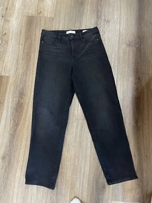 Pantalones de mezclilla rectos ajustados lavados negros para mujer SOCIAL STANDARD By Sanctuary talla 8/28 Foto 1 de 4