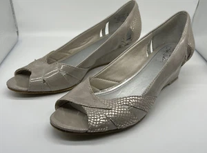 Life Stride Soft System Highlite Gray Slip on Wedge Sandals Size 9m - Picture 1 of 14