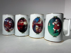 1996 Collectors Edition Complete Set of 4 Coke Coca-Cola Santa Christmas - Picture 1 of 9