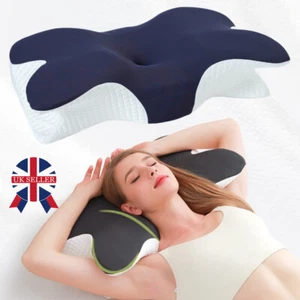 Ergonomic Memory Foam Pillow for Cervical Neck Pain Relief Sleeping Side Sleeper - Picture 1 of 14