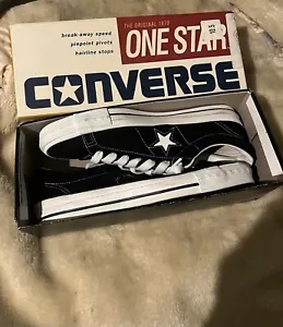 Vintage Converse One Star Made In USA Schwarz/Weiß Wildleder Kurt Cobain NEU 10,5 US - Bild 1 von 10