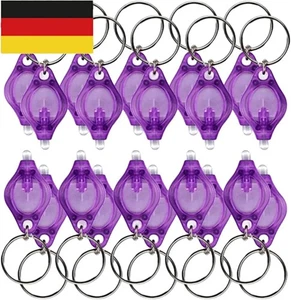 20Pack Mini LED Schlüsselanhänger Taschenlampe Tragbare Licht UV Taschenlampe DE - Bild 1 von 12