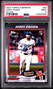 2024 Topps X Chris Berman Boomer's Andy Pages RC Rookie card #50 Silver /99 - Picture 1 of 2