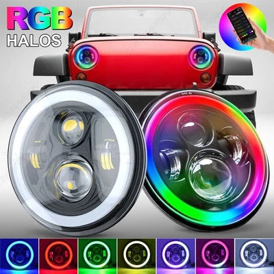 Faros LED RGB DRL de 7"" luces de proyector para Datsun 260Z 280ZX 1974-1983 Foto 1 de 4