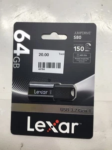 Lexar Jumpdrive S80 64GB USB 3.2 Flash Drive Up To 150 Mb/s model S80 (44784) - Afbeelding 1 van 3