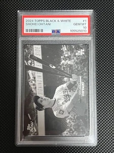 PSA 10 Shohei Ohtani 2024 Topps Black White 1 Shohei Ohtani Dodgers - Picture 1 of 2