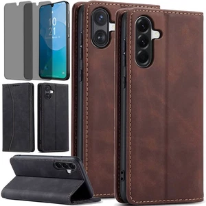 For Samsung Galaxy A07/A17 Leather Wallet Case Cover / Privacy Screen Protectors - Picture 1 of 31