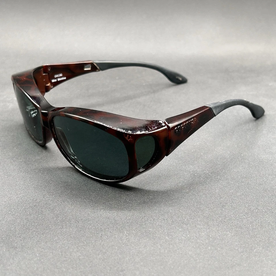 Gafas de sol Cocoons Mini Slimline C413G Fitover marrón y negro polarizadas usadas Foto 1 de 4