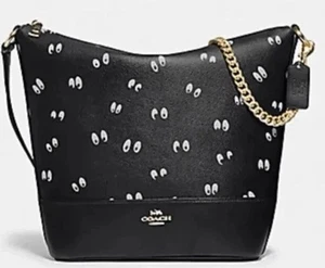Coach X Disney 1941 DARK FAIRY TALE Collection Spooky Eyes 👀 DUFFLE Bag SNOW - Picture 1 of 13