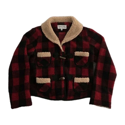 Chaqueta manta Tasha Polizzi Saddle mediana Sherpa Buffalo a cuadros cierre de palanca Foto 1 de 4