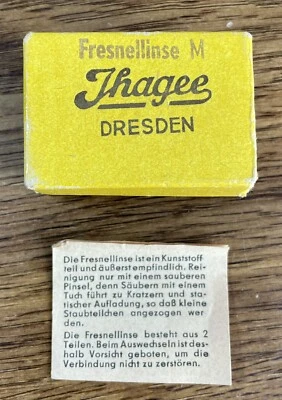 Exakta Ihagee Dresden Fresnellinse M Bright Screen w/Center Micro Prism BOX ONLY - Image 1 of 2