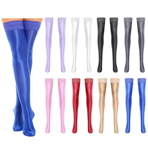 Medias elásticas para mujer pantimedias de encaje brillante con patas de encaje - Imagen 1 de 97