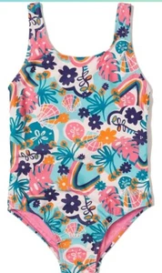NWT ~ Speedo Girls' Swimsuit One Piece High Neck Strappy Back - Size 16 - - Picture 1 of 4