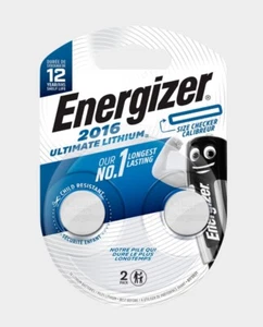 Energizer CR2016 3V Ultimate Lithium Coin Battery - 2 Pack - 12 Years Shelf Life - Picture 1 of 1