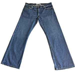 Vintage Levi's Jeans Mens 36x32 (Fits 38x33) 527 Blue Low Rise Boot Cut Whiskers - Foto 1 di 17