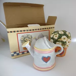 Susan Winget BLUMENTOPF Sammlerstück Salz und Pfefferstreuer Set 1993 - Bild 1 von 9