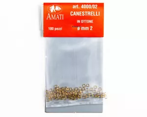 Canestrelli in ottone 2 mm (100 pz) AM4000-02 - amati modellismo - Foto 1 di 2