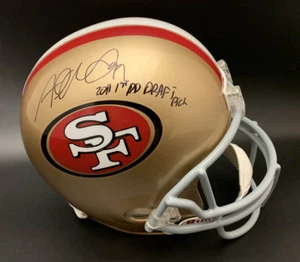 Aldon Smith FIRMADO 49ers F/S Casco +11 1st Rd DP ITP ROOKIE PSA/ADN AUTOGRAFIADO - Imagen 1 de 3