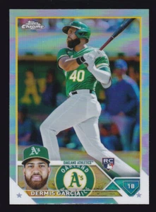 2023 Topps Chrome #183 DERMIS GARCIA RC Oakland Athletics A's REFRACTOR ROOKIE - Picture 1 of 2