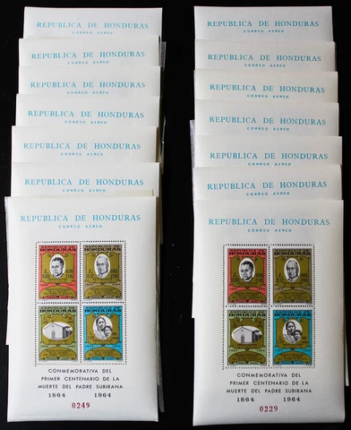 Honduras Stamps # C376A Sheets MNH Hoard of 50 Scott Value $1,000.00 Cover
