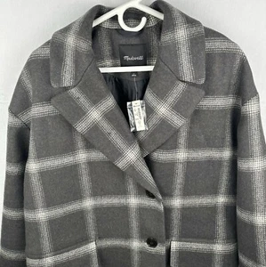 Madewell Oversized Jacket Women’s Size L Warm Winter Peacoat New With Tags - Picture 1 of 4