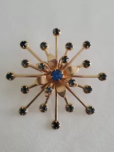 Unique 2 Way Brooch Pendant MCM Atomic Starburst Snowflake Pronged Brooch Pin - Picture 1 of 6
