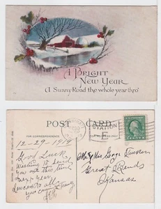 TurtlesTradingPost- Cincinatti, OH 1919- Station E Flag Cancel NYers Post Card - Picture 1 of 1