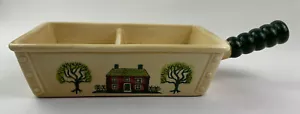 Vintage Metlox Poppytrail, Handled Divided Ceramic Baking/Serving Dish - Picture 1 of 5