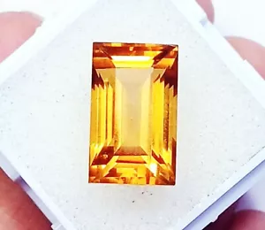 Natural Brazilian Citrine Loose Gemstone 10 to 12 Ct Certified Single Stone - Picture 1 of 8