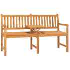 vidaXL 3-Sitzer Gartenbank mit Tisch 150 cm Teak Massivholz  EGG