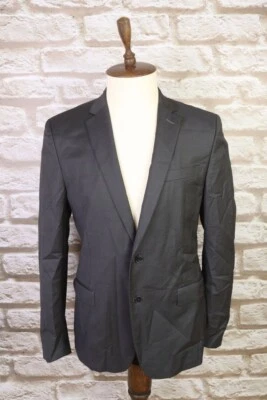 VERSACE COLLECTION Gray Pinstripe Wool Two Button Blazer Jacket Size 52 - Image 1 of 4