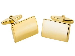 Grom Manschettenknöpfe Gold 585 rechteckig konvex - Bild 1 von 6