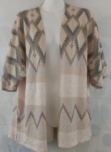 Maurices Women's Small Medium Tan Chevron Thin Knit Casual Boho Cardigan Career - Picture 1 of 4