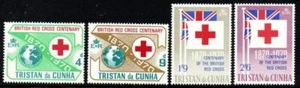 TRISTAN DA CUNHA QEII MNH 1970 SG129-132 Cruz Roja Centenario - Imagen 1 de 1