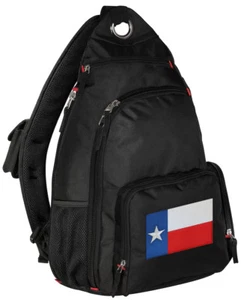 Texas Flag Backpack COMFORTABLE CROSSBODY STYLE - LOADED with POCKETS! - Picture 1 of 6