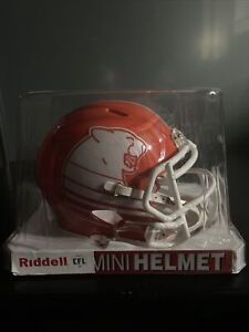 Bc Lions Riddell Speed Mini Helmet Cfl Brand New Orange Away Rare.