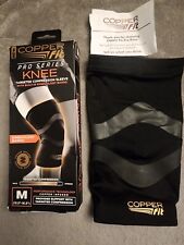Copper Fit Pro Series Performance Compression Knee Sleeve, Black, MEDIUM