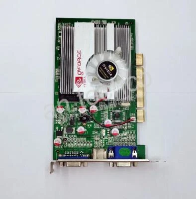NEW Dual VGA GeForce FX 5500 FX5500 256 MB PCI 3D Video Card Graphics 2048x1536 - Image 1 of 4