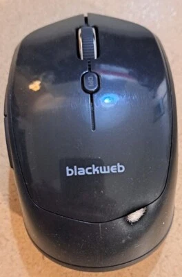BlackWeb 6-Button Wireless Mouse Black – Works, No USB Dongle – Pre-Owned - Image 1 of 3