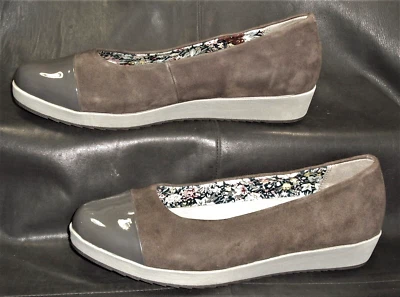 Hotter Angel Mujer Marrón Nobuck con Charol Gris Puntera Bomba Talla UK 6 1/2, US 8.5 Foto 1 de 4